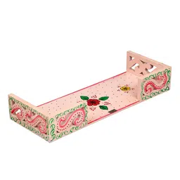 d'dass Pink Pine Wood Pooja Mandir Without Door By D Dass image 4