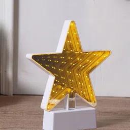 TAYHAA White & Yellow Star Shaped LED Lighting with Mirror-picture-37