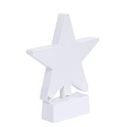 TAYHAA White & Gold-Toned Star Shaped LED Lighting with Mirror image 2