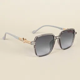 Voyage Women Grey Lens & Gunmetal-Toned Square Sunglasses With UV Protected Lens image 3