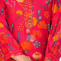 EtnicaWear Floral Printed Regular Kurta With Salwar image 2