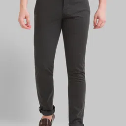 Parx Men Grey Tapered Fit Trousers image 1