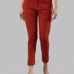 Femmora Women Slim Fit Mid-Rise Comfort Trousers-image-87