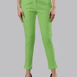 Femmora Women Comfort Cropped Cigarette Trousers-image-47
