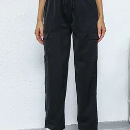 StyleCast Women Black Printed High-Rise Joggers-image-61