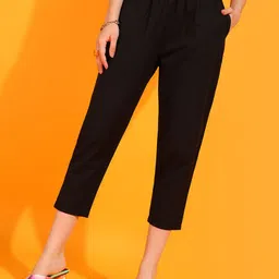 SVKETAIL Women Mid-Rise Regular Fit Easy Wash Cotton Trouser-image-93