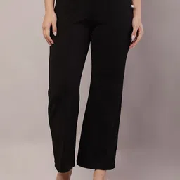 RiseMax Women Relaxed Easy Wash Pleated Trousers-image-2