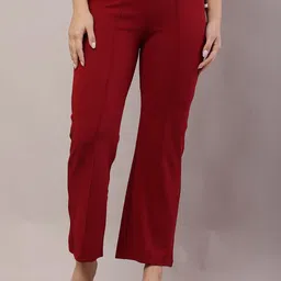 RiseMax Women Relaxed Easy Wash Pleated Trousers-picture-15