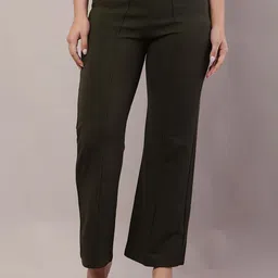 RiseMax Women Relaxed Easy Wash Pleated Trousers-image-28