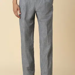 Allen Solly Men Striped Textured Pleated Trousers-picture-41