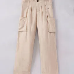 Ed-a-Mamma Girls Regular Fit Mid-Rise Pleated Cotton Trousers-picture-33