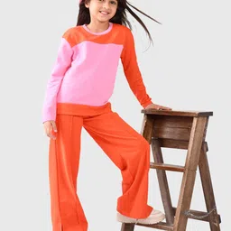 BONKIDS Girls Printed Pure Cotton Sweatshirt With Trousers-picture-15