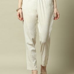Rangriti Women Textured Relaxed Trousers-picture-14