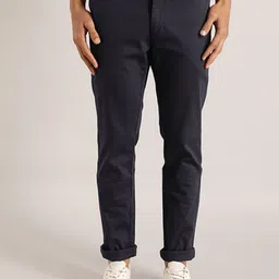 Indian Terrain Men Mid-Rise Brooklyn Slim Fit Cotton Trousers-picture-12