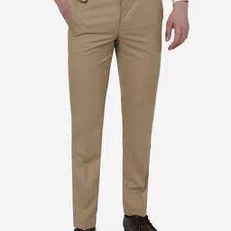 METAL Men Mid-Rise Slim Fit Formal Trousers-picture-32