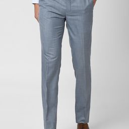 Van Heusen Men Blue Slim Fit Formal Trousers-picture-40