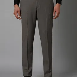 Louis Philippe Men Slim Fit Mid-Rise Flat Front Formal Trousers-picture-45