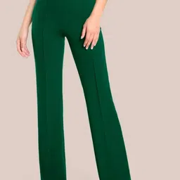 Dream Beauty Fashion Women Green Parallel Trouser-image-87