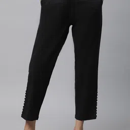 elleven Women Slim Fit Mid-Rise Cropped Trouser-picture-12