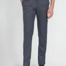 Arrow Men Mid Rise Slim Fit Plain Cotton Formal Trousers-picture-27