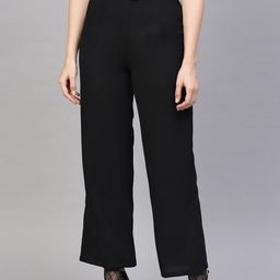 SASSAFRAS Women Black Parallel Trousers-picture-19
