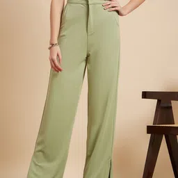 MINT STREET Women Tailored Straight Fit Parallel Trousers-image-26