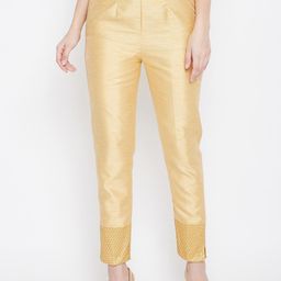 Clora Creation Women Beige Smart Easy Wash Trousers-picture-27