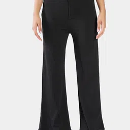 BAESD Women High-Rise Easy Wash Bootcut Trousers-image-92