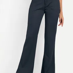 Next One Women High-Rise Stretchable Flared Bootcut Corduroy Trousers image 1