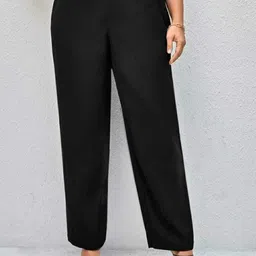 BROADSTAR Women Relaxed Loose Fit High-Rise Easy Wash Parallel Trousers-picture-7