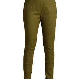 BAESD Women Mid Rise Easy Wash Cotton Cigarette Trousers-image-14
