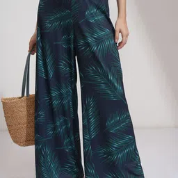 Tokyo Talkies Women Floral Printed Flared Trousers-image-94
