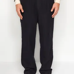 Trendyol Men Regular Fit Mid-Rise Plain Formal Trousers-picture-34