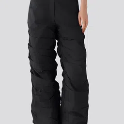 Muvazo Women Comfort Wrinkle Free Cargos Trousers-picture-10