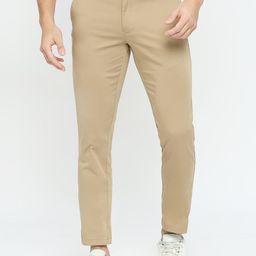 Basics Men Tapered Fit Mid-Rise Cotton Trousers-picture-8
