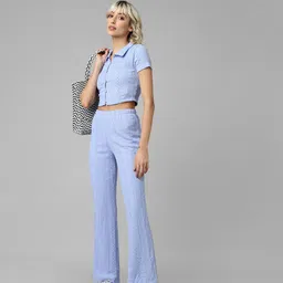 ONLY Women Straight Fit Cotton High-Rise Trousers-image-63