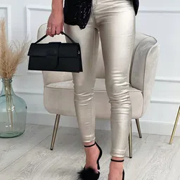 StyleCast Women Silver-Toned Slim Fit High-Rise Regular Trousers-picture-14