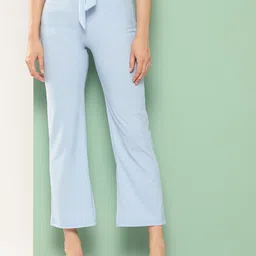Chemistry Women Smart High-Rise Regular Fit Cropped Formal Trousers-image-22