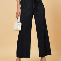 Honey by Pantaloons Women Self Design High-Rise Trousers-picture-11