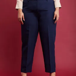 FableStreet X Women Hook and Bar Mid-Rise Straight Fit Trouser-image-27