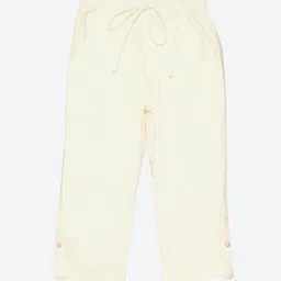 Biba Girls White Relaxed Straight Leg Straight Fit Trousers-image-54