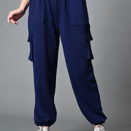 The Roadster Lifestyle Co Loose Fit Cargo Trousers-image-60