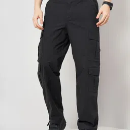 Celio Mid-Rise Regular Fit Cotton Casual Cargos Trousers-image-88