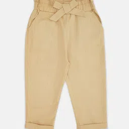 Pantaloons Baby Girls Khaki Trousers image 1