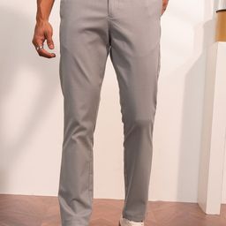 LOCOMOTIVE Premium Men Mid Rise Slim Fit Ankle Length Trousers-picture-3