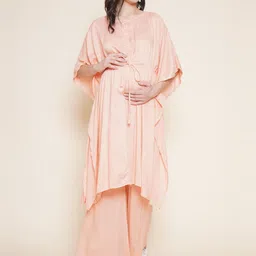 Mine4Nine Flared Sleeves Maternity Kaftan Kurta with Palazzos-picture-30