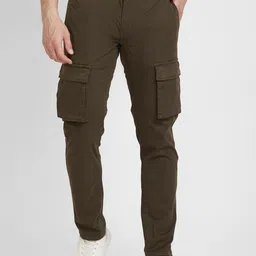 SPYKAR Men Mid-Rise Slim Fit Cargos Trousers-picture-16