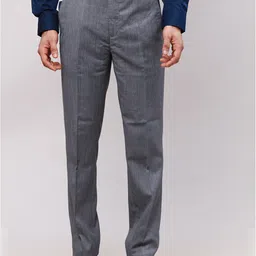 Raymond Self-Design Slim-Fit Formal Trousers-picture-38