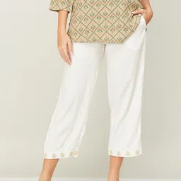 Melange by Lifestyle Women Relaxed Parallel Trousers-image-24