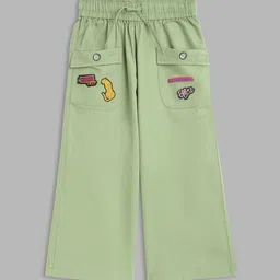 ELLE Girls Olive Green Loose Fit Culottes Trousers-picture-20